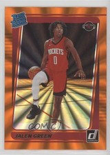 2021-22 Panini Donruss Rated Rookie Holo Orange Laser Jalen Green #209 0b02