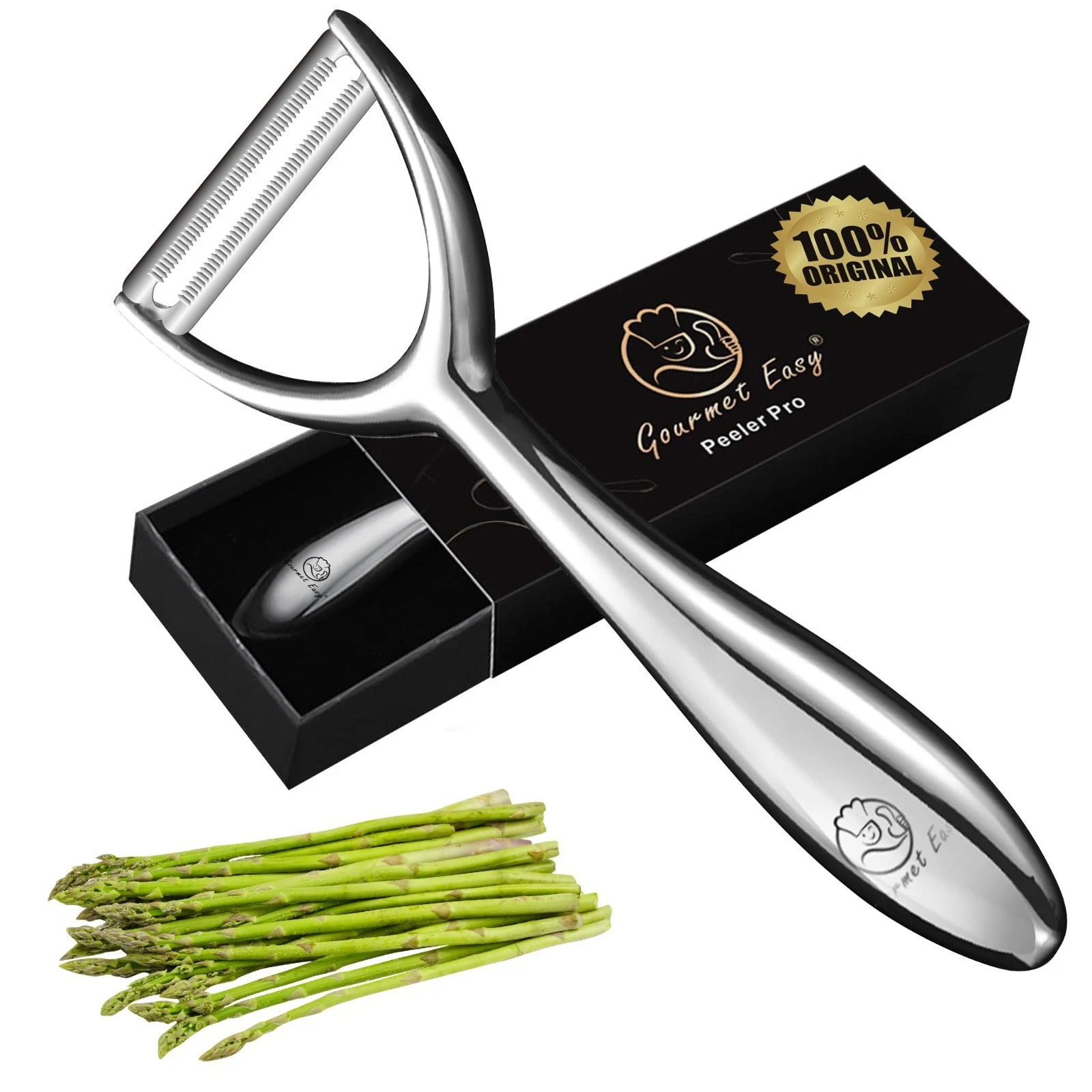 Premium Stainless Steel Vegetable Peeler - Ultra Sharp Y-Shaped Design, Ergonomi