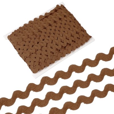 Coffee 13 Yard Rick Rack Trim Ribbon 5mm Wave Sewing Bending Fringe Trim