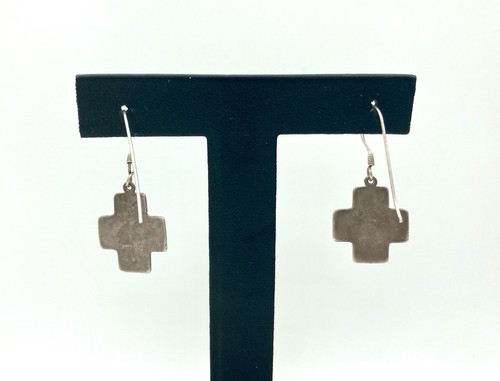 Schöne Kreuz Ohrhänger Ohrringe Südwesten gestempelt Sterling Silber 925 - Bild 3 von 6