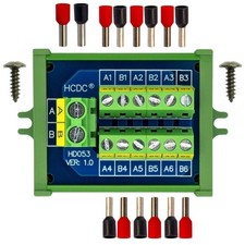 2x6 Position Screw Terminal Block Distribution Module 30Amp 48V Screw Mount