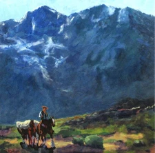 Art Original Large Painting Impressionism Mountain Landscape Hilton McLaurin