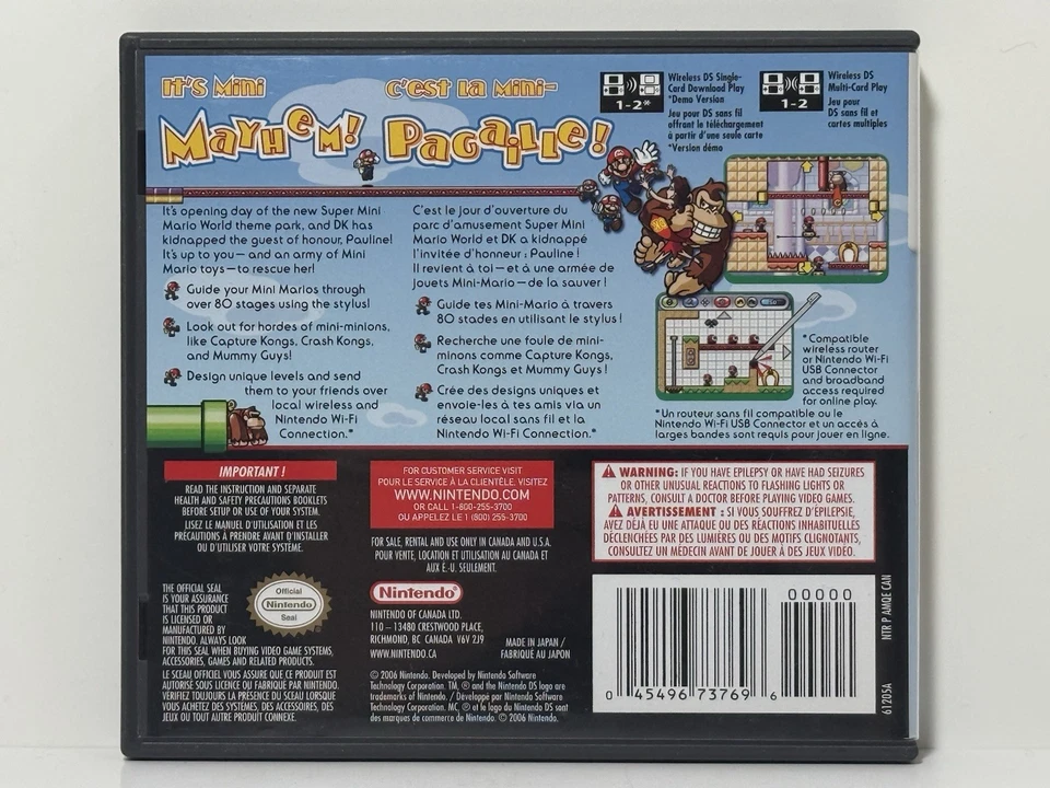 Mario vs. Donkey Kong 2 March of Minis (Nintendo DS, 2006) NO Manual Tested - Image 2 of 4