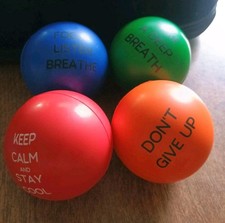 4PCS Stress Balls for Adults, Motivational Foam Stress Balls Bulk 2.5 IN Squee