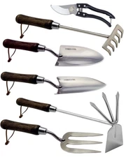 Garden Tool Set, 6PCS Heavy Duty Stainless Steel Gardening Hand Tools with Ro...