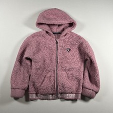 Tommy Hilfiger Girls Full Zip Sherpa Classic Pink Size S 7 Hoodie