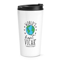 World's Best Vicar Reise Becher Tasse Gott Jesus Worlds Best Toll Favorit Kirche