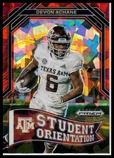 2023 Panini Prizm Draft Picks #SO-13 De'Von Achane Student Orientation Red Ice