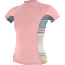 O'NEILL Women's Side Print UV Protection Short Sleeve Rash Guard Shirt - Sizes