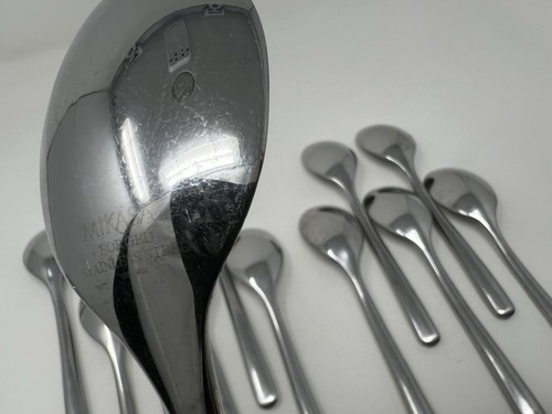 Cucharas de sopa de acero inoxidable forjadas con onda satinada Mikasa cubiertos 7,5" / 19 cm lote de 12 - Imagen 3 de 3