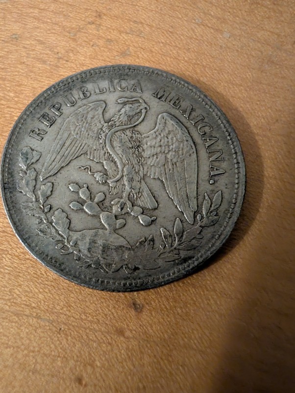1901 Zs FZ Un Peso  Mexicana Silver Coin