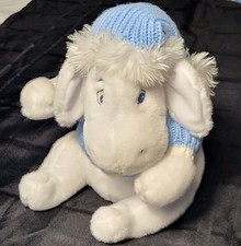 Disney Store Exclusive White Eeyore Plush Blue Winter Snowflake Sweater Pooh NWT