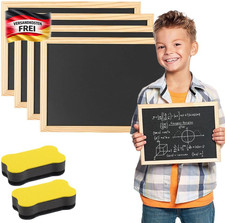 Kreidetafel Set A4 Holzrahmen Kinder Beschriften Schreibtafel Memo Party Schule