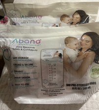 Abana Breastmilk Storage Bags 200 Count 8oz BPA-Free Pre-Sterilized New