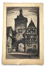 Germany Rothenburg o. Tauber Beim Nuß Postcard by Willi Foerster 1927