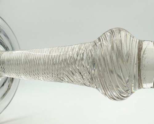 GEORGIAN WINE GLASS AIR TWIST STEM BELL BOWL c1750 - Picture 7 of 10