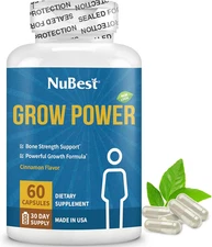 Grow Power - Calcium Supplement - Magnesium Supplement with Vitamin D3, B6, Z...
