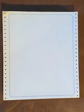 Dot Matrix Computer Printer Paper Continuous Track Feed  - 9.5" x 11"