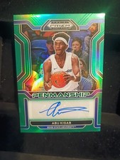2022-23 Prizm Draft Picks Abu Kigab College Penmanship Green Prizm Auto #CP-ABU
