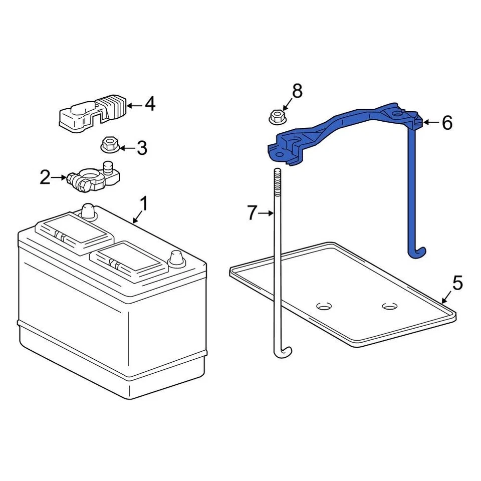 For Toyota Tacoma 2005-2023 Toyota 7440404050 Battery Hold Down Foto 2 de 2
