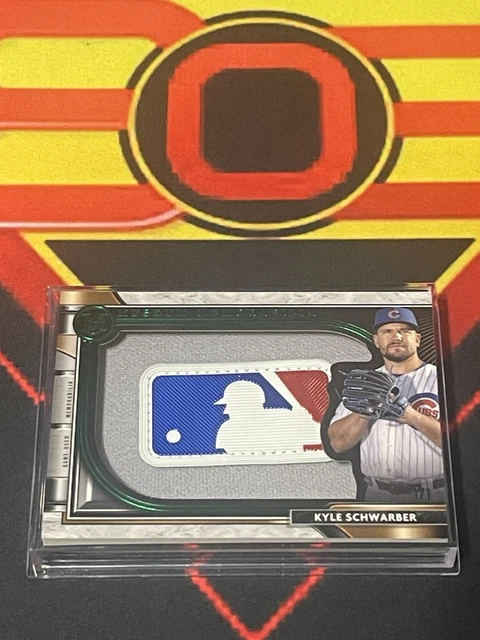 2021 Kyle Schwarber Topps Museum Silhouette Batter Logo Patch Relic 1/1