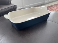 Emile Henry Rectangular Blue Baking Dish 9626 / 10 x14
