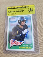 Josh Bell Signed 2014 Topps Heritage Minors Baseball Card Pirates BGS Coa