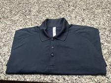 Men’sL ululemon Navy Blue Polo Short Sleeve Shirt Size Large
