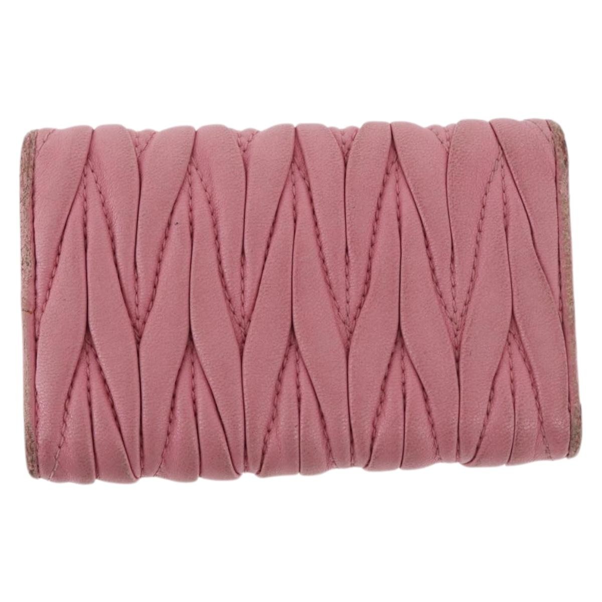 Miu Miu Matelasse Wallet Leather 2 Set Black Pink Auth ti3907 | eBay