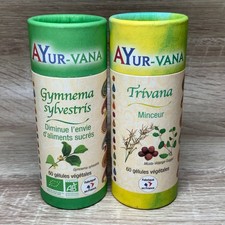 AYUR-VANA Gymnema Sylvestris bio 60 gélules + Trivana 60 gélules – 10/27 minceur