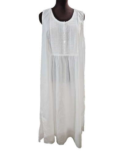 Victoria's Secret Country Cottons Vintage White Cottagecore Maxi Nightgown L