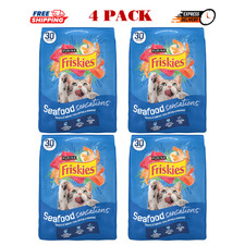 4 Pack - Friskies Seafood Sensations Salmon Tuna  Shrimp Dry Cat Food, 30-lb