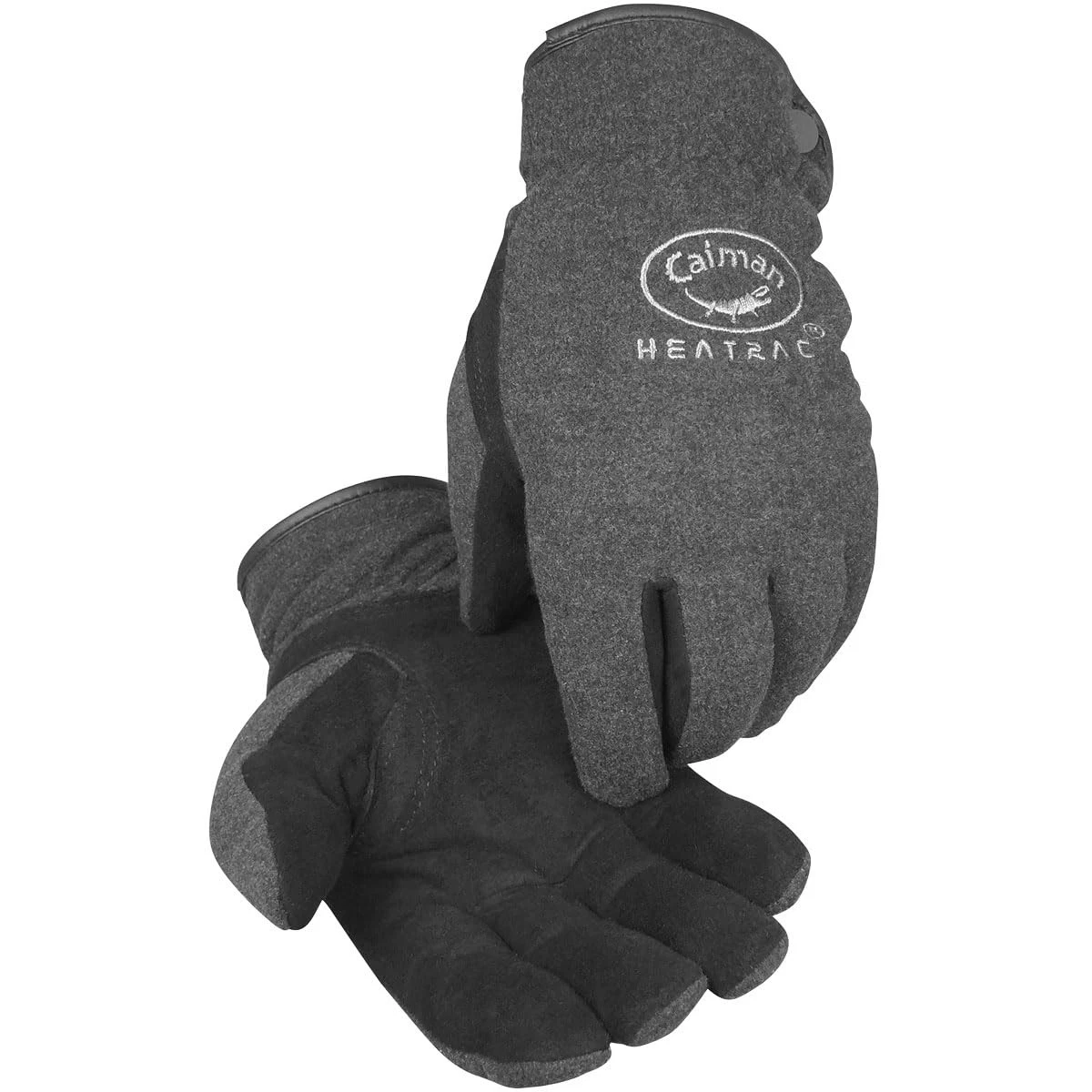 Deerskin Leather Palm Winter Work Gloves, Fleece Back, Heatrac Insulation, To...