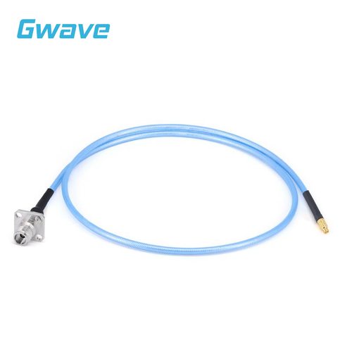 2.4mm 4 Hole Flange Female to GPPO Female .086" Semi-flexible Cable, DC-50GHz - Picture 9 of 11