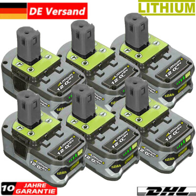 1-6x 9,0Ah Für Ryobi Akku 18V 6Ah HP Lithium ONE Plus RB18L50 P108 / Ladegerät