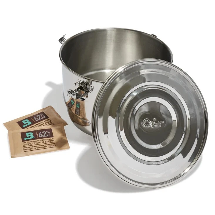CVault 8 Liter (1 POUND) Humidity Control Airtight Metal Container + Humidipaks
Opens in a new windo