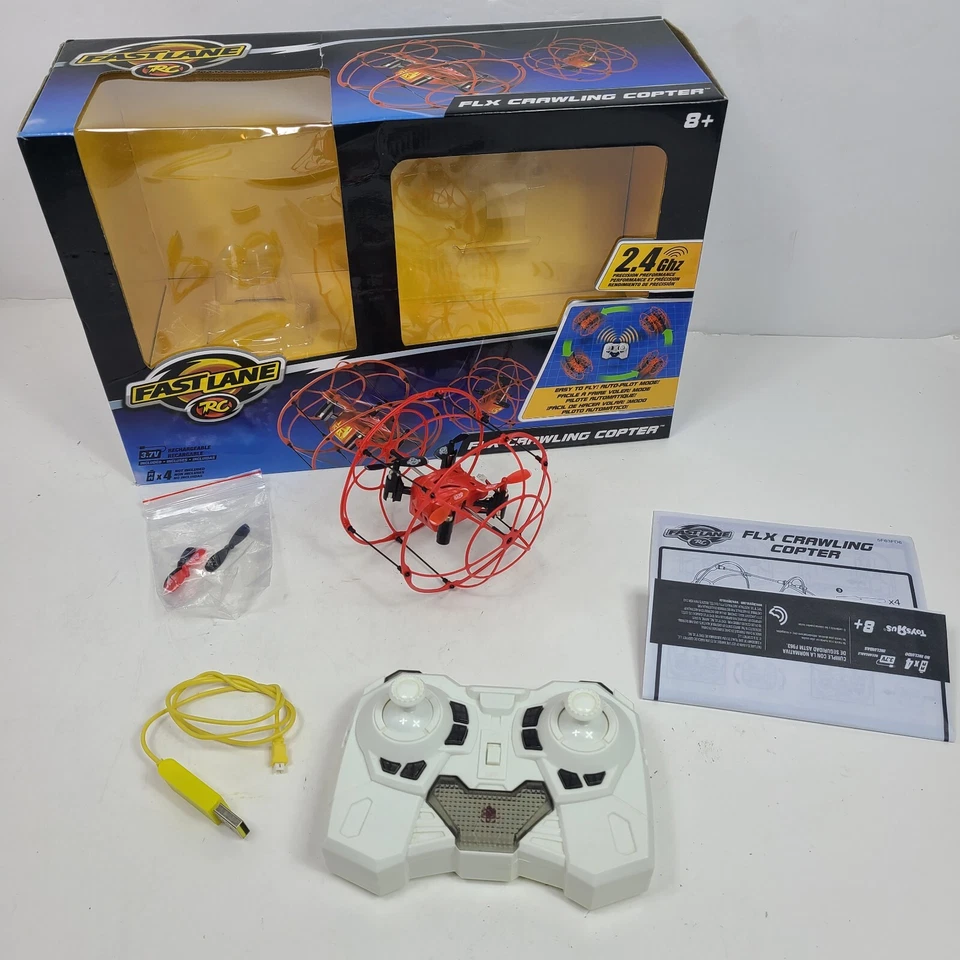 Toys 'R' Us FastLane FLX Crawling Copter Helicopter RC Remote Control Pre-Owned - Image 4 of 4