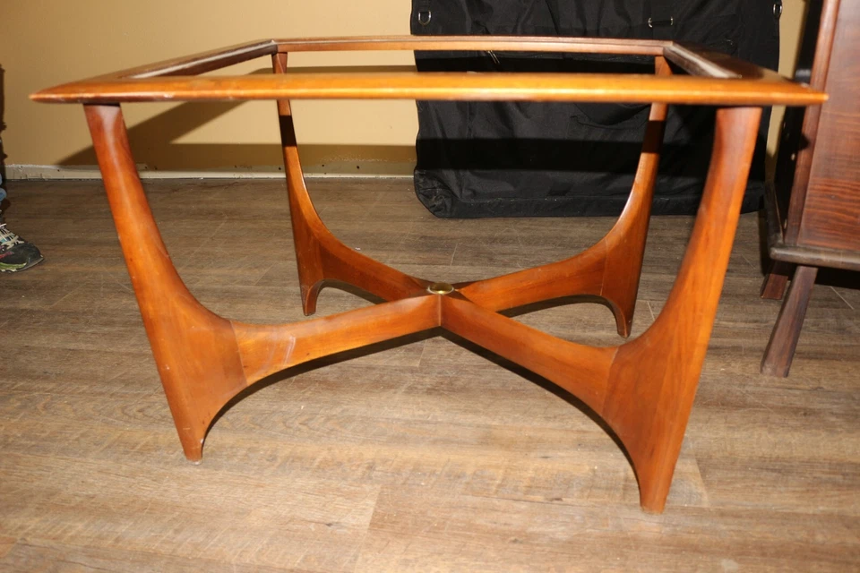 30" MCM Vintage c.1960 Lane Silhouette Walnut End Side Table Adrian Pearsall - Image 4 of 4