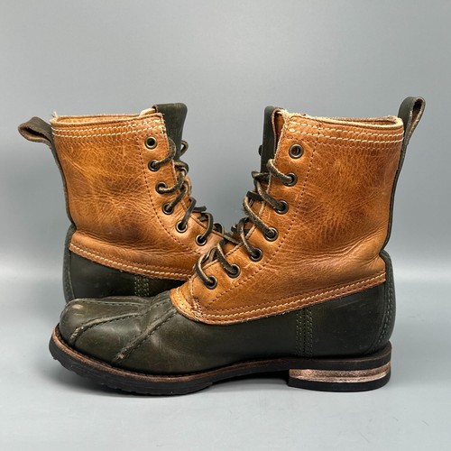 Frye Veronica Damen 6,5 braun Leder Lammfell Entenstiefel Schnürstiefel halbhoch - Bild 9 von 12