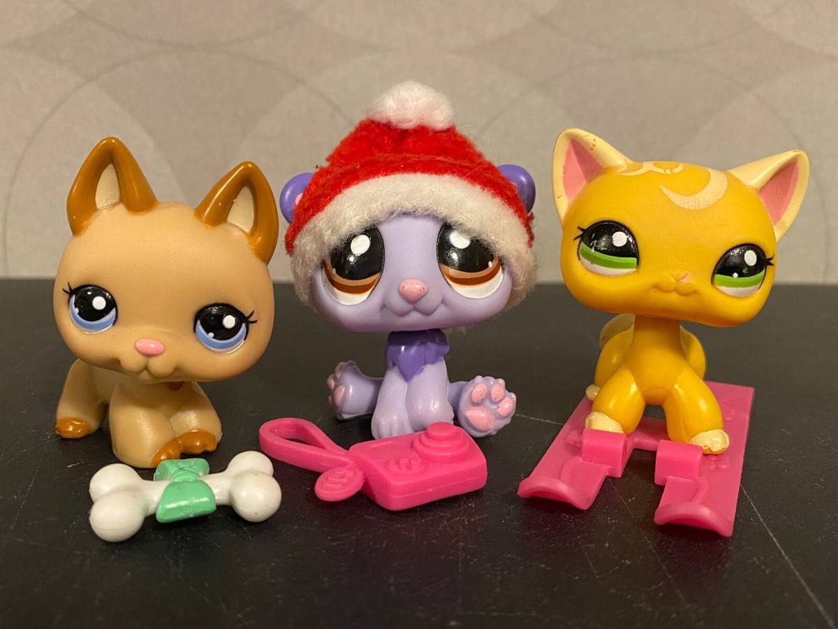 Authentic Littlest Pet Shop #2194 #2195 #2196 Cat shepherd bear ADVENT  CALENDAR