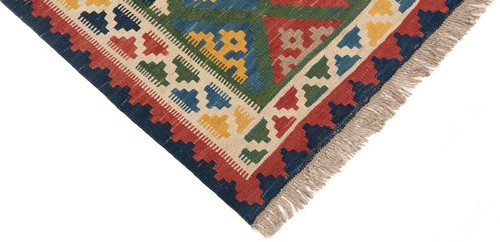 Kelim Tissés à la Main Tapis de Perse 123x83 cm-Neu,Orient,Kélim ,Tapis,,Vert - Picture 3 of 5