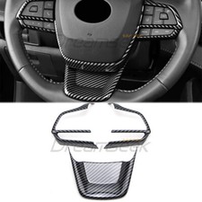 3 Stück Für Toyota Highlander XU70 20+ Kohlefaser Stil Lenkräder Abdeckung Trimm