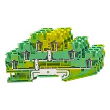 Lot of 4 Phoenix Contact 3036071 Ground Terminal Block 3-Level 6-Position 5.2mm