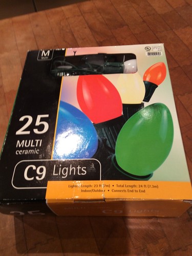 C9 Multi-Color Ceramic Lights 25ct Indoor Outdoor Christmas 24 feet Target - Picture 2 of 4