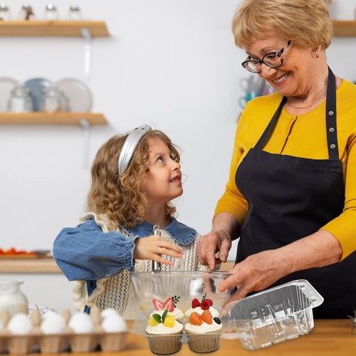 Versatile 4-Compartment Plastic Cupcake Holders - Perfect for Any Occasion - 第 6/9 張圖片