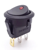 12V 20A Dc Led Punktlicht Auto Boot Runder Wippschalter EIN-AUS Spst Schalter