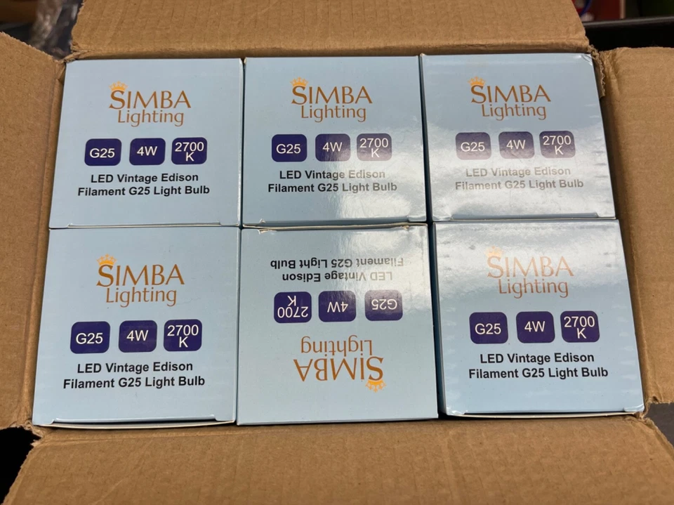 Simba LED Filament G25 Globe 4W 40W Equivalent Warm White 2700K 6 Pack CR180+ - Image 3 of 3