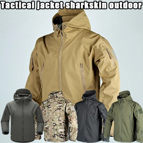 Wasserdichte taktische Soft Shell Herren Jacke Mantel Militärische Armee Jacke - Bild 16 von 33