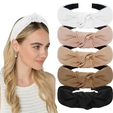 5 Pack Headbands for Women Knotted Wide Headband Hair Bands for Women's Hair ...
