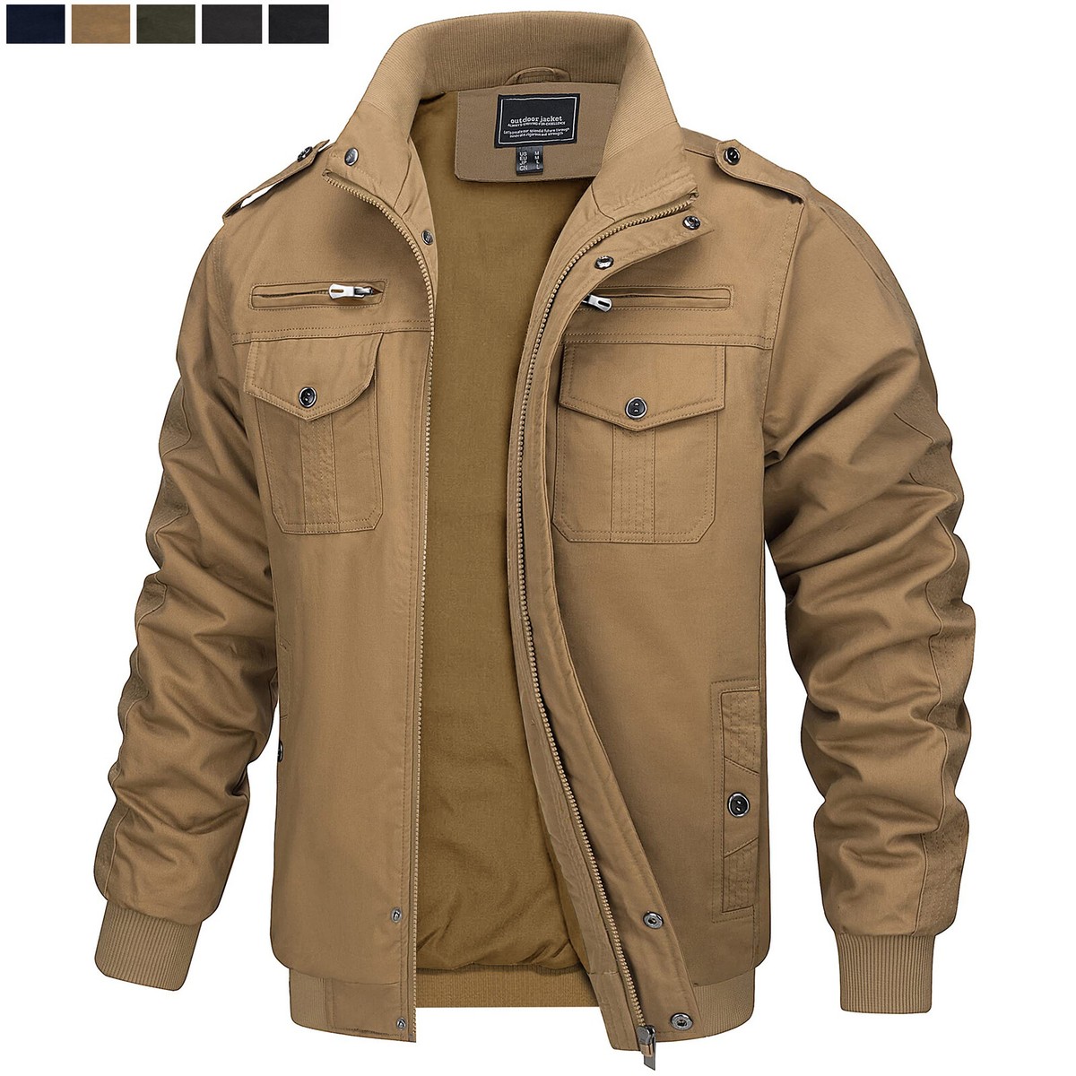 Men's Lightweight Bomber Jacket Field Cotton Windbreaker Men's Lightweight Bomber Jacket Field Cotton Windbreaker